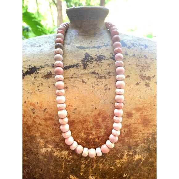 Jay King Necklace Sterling Silver and Pink Jasper Beaded - Picture 1 of 6